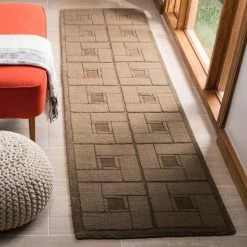 Buy ✔️ Martha Stewart By SAFAVIEH Square Knot Wool Rug Corkboard ⭐