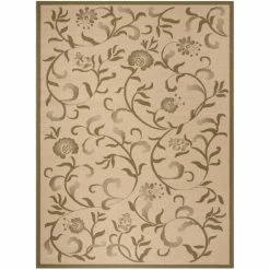 Promo 🔔 Martha Stewart By SAFAVIEH Swirling Garden Waterproof Rug Cream/brown 🌟 -Martha Stewart Sales unnamed file 2289