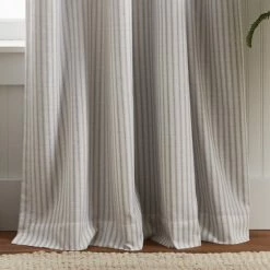 Cheap 🧨 Martha Stewart Ticking Stripe Back Tab Curtain Panel Pair Grey ✨ -Martha Stewart Sales unnamed file 229