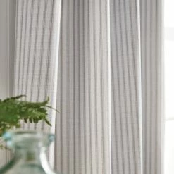 Cheap 🧨 Martha Stewart Ticking Stripe Back Tab Curtain Panel Pair Grey ✨ -Martha Stewart Sales unnamed file 230