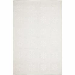 Budget 🥰 Martha Stewart By SAFAVIEH Daisy Square Silk/ Wool Rug White 🎁