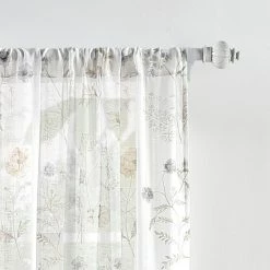 Discount 😀 Martha Stewart Martha's Garden Floral Semi-Sheer Curtain Panel Pair Multi 👍 -Martha Stewart Sales unnamed file 238