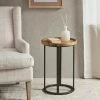Best deal 😍 Martha Stewart Reclaimed Oak/Iron Round Accent Table 🔥