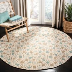 Deals 💯 Martha Stewart By SAFAVIEH Spring Wheel Mosaic Cotton Rug Bougainvillea R 😍