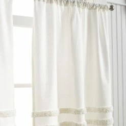 Discount 👍 Martha Stewart Water's Edge 3-pc Valance And Tier Set - 1-Valance And 2-36" Tiers Navy 🥰 -Martha Stewart Sales unnamed file 2454