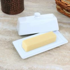 Best Pirce 🔔 Martha Stewart Ceramic Butter Dish With Lid In White - 8oz 👏 -Martha Stewart Sales unnamed file 2461