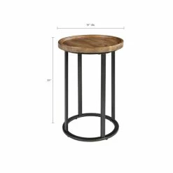 Best deal 😍 Martha Stewart Reclaimed Oak/Iron Round Accent Table 🔥 -Martha Stewart Sales unnamed file 247
