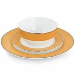 Best deal ❤️ Martha Stewart Gold Rimmed 12 Piece Fine Ceramic Dinnerware Set In Yellow - 12 Piece 💯 -Martha Stewart Sales unnamed file 2491