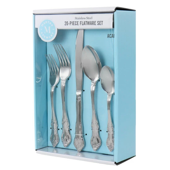 Promo β¨ Martha Stewart Acadia 20 Piece Stainless Steel Flatware Set π 1 Promo β¨ Martha Stewart Acadia 20 Piece Stainless Steel Flatware Set π
