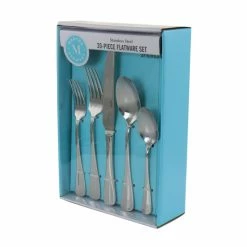 Cheapest 🎉 Martha Stewart Springbank 20 Piece Stainless Steel Flatware Set 🥰