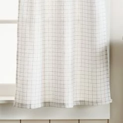 Deals ✔️ Martha Stewart Plaid Tie Top Curtain Tier And Valance Set White/black ⌛ -Martha Stewart Sales unnamed file 2600