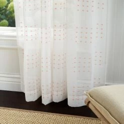 Best Sale ❤️ Martha Stewart Montauk Clip Dot Sheer Rod Pocket Curtain Panel Pair Seafoam 😀 -Martha Stewart Sales unnamed file 2686