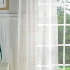 Best Sale ❤️ Martha Stewart Montauk Clip Dot Sheer Rod Pocket Curtain Panel Pair Seafoam 😀 -Martha Stewart Sales unnamed file 2687