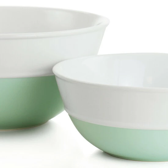 Wholesale 🥰 Martha Stewart 3 Piece Stoneware Serving Bowl Set In Mint And White - 3 Piece 😉 5 Wholesale 🥰 Martha Stewart 3 Piece Stoneware Serving Bowl Set In Mint And White - 3 Piece 😉 - Image 5