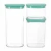 Hot Sale 🔔 Martha Stewart 3 Piece Plastic Stackable Container Set In Mint Green - 3 Piece 🌟