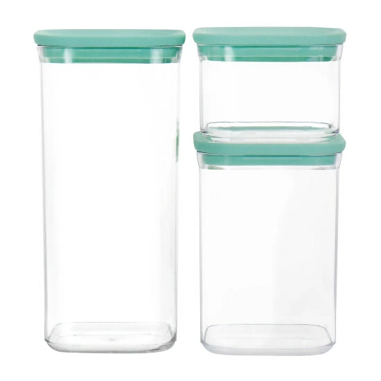 Hot Sale ๐ Martha Stewart 3 Piece Plastic Stackable Container Set In Mint Green - 3 Piece ๐ 1 Hot Sale ๐ Martha Stewart 3 Piece Plastic Stackable Container Set In Mint Green - 3 Piece ๐