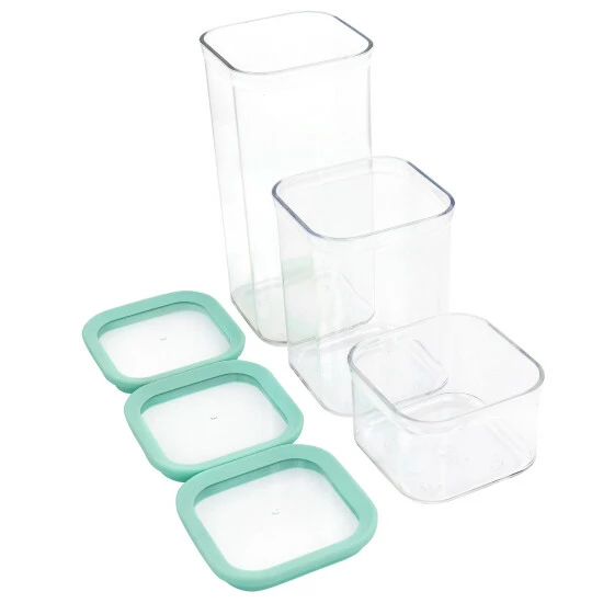 Hot Sale ๐ Martha Stewart 3 Piece Plastic Stackable Container Set In Mint Green - 3 Piece ๐ 3 Hot Sale ๐ Martha Stewart 3 Piece Plastic Stackable Container Set In Mint Green - 3 Piece ๐ - Image 3