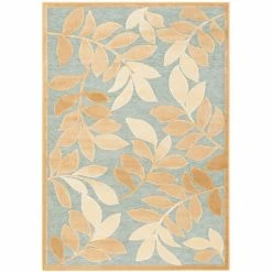Budget 🎁 Martha Stewart By SAFAVIEH Leafy Glade Viscose Rug Geyser 🎉 -Martha Stewart Sales unnamed file 275