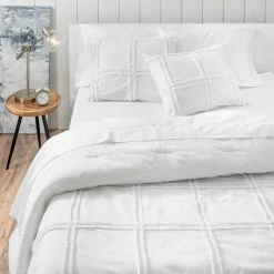Best Pirce 🥰 Martha Stewart Skylar Chenille 3 Piece Duvet Cover Set Gray ❤️ -Martha Stewart Sales unnamed file 2751