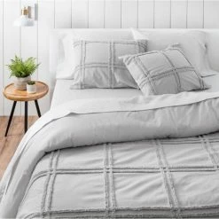 Best Pirce 🥰 Martha Stewart Skylar Chenille 3 Piece Duvet Cover Set Gray ❤️ -Martha Stewart Sales unnamed file 2752