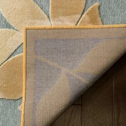 Budget 🎁 Martha Stewart By SAFAVIEH Leafy Glade Viscose Rug Geyser 🎉 -Martha Stewart Sales unnamed file 276