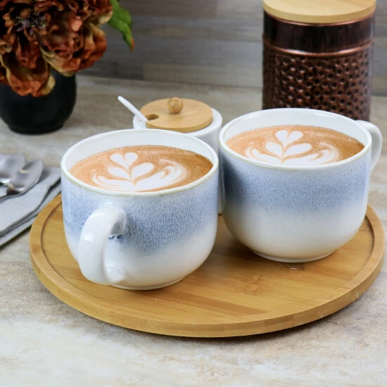 Coupon ⭐ Martha Stewart Blue Rim 6 Piece 24oz Stoneware Latte Mug Set In Blue - White/Blue 🤩 5 Coupon ⭐ Martha Stewart Blue Rim 6 Piece 24oz Stoneware Latte Mug Set In Blue - White/Blue 🤩 - Image 5