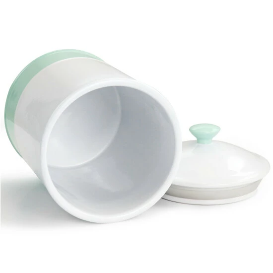 Budget โญ Martha Stewart Stoneware Canister And Lid 3 Pc Set In Mint And White - 3 Pc ๐ 4 Budget โญ Martha Stewart Stoneware Canister And Lid 3 Pc Set In Mint And White - 3 Pc ๐ - Image 4