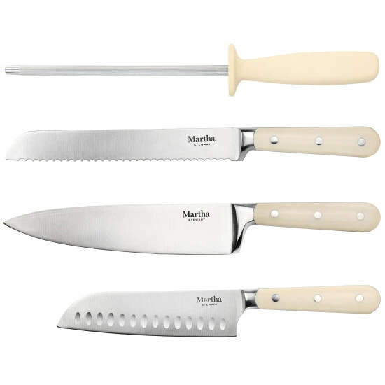 Cheap ๐ Martha Stewart Stainless Steel 14pc Cutlery And Knife Block Set In Cream ๐ 4 Cheap ๐ Martha Stewart Stainless Steel 14pc Cutlery And Knife Block Set In Cream ๐ - Image 4
