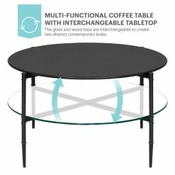 Best deal 🌟 Martha Stewart Caroline Black Round Coffee Table With Interchangeable Wood And Glass Top 🧨 -Martha Stewart Sales unnamed file 2908