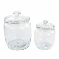 Best Pirce ✔️ Martha Stewart 4 Piece 2.1, 1 Quart Glass Canister Set ⌛