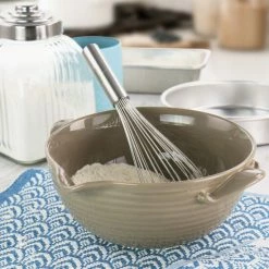 Budget 😍 Martha Stewart 10 Inch 88 Fl. Oz. Stoneware Prep Batter Bowl In Taupe 🌟 -Martha Stewart Sales unnamed file 2931