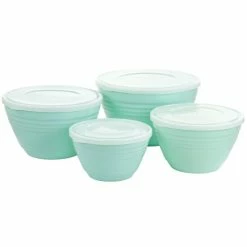 Buy ⭐ Martha Stewart 8 Piece Plastic Bowl Set With Lids - 8 Piece 😀