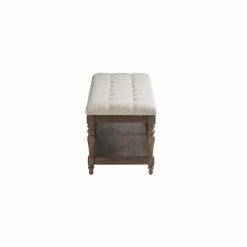 Cheap 🔔 Martha Stewart Highland Ivory Tufted Accent Bench With Shelf 🎁 -Martha Stewart Sales unnamed file 2983