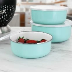 New 🔥 Martha Stewart 6 Piece Nesting Container And Lid Set In Aqua ✔️ -Martha Stewart Sales unnamed file 2992