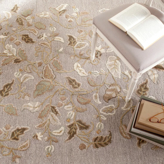 Wholesale ❤️ Martha Stewart By SAFAVIEH Autumn Woods Wool/Viscose Rug Persimmon Red 😉 4 Wholesale ❤️ Martha Stewart By SAFAVIEH Autumn Woods Wool/Viscose Rug Persimmon Red 😉 - Image 4