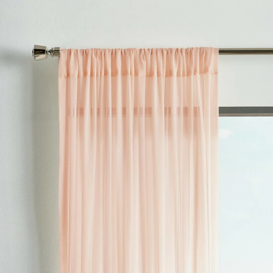 New 🤩 Martha Stewart Glacier Sheer Rod Pocket Curtain Panel Pair Silver ✨ 2 New 🤩 Martha Stewart Glacier Sheer Rod Pocket Curtain Panel Pair Silver ✨ - Image 2