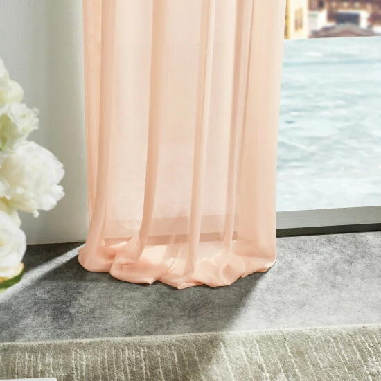 New 🤩 Martha Stewart Glacier Sheer Rod Pocket Curtain Panel Pair Silver ✨ 3 New 🤩 Martha Stewart Glacier Sheer Rod Pocket Curtain Panel Pair Silver ✨ - Image 3