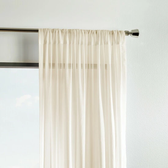 New 🤩 Martha Stewart Glacier Sheer Rod Pocket Curtain Panel Pair Silver ✨ 5 New 🤩 Martha Stewart Glacier Sheer Rod Pocket Curtain Panel Pair Silver ✨ - Image 5