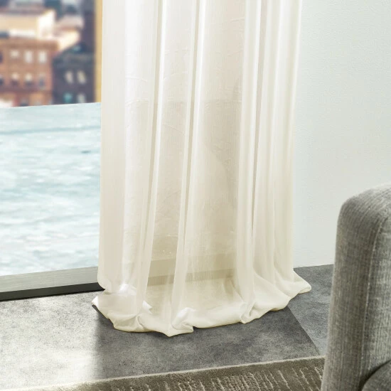New 🤩 Martha Stewart Glacier Sheer Rod Pocket Curtain Panel Pair Silver ✨ 6 New 🤩 Martha Stewart Glacier Sheer Rod Pocket Curtain Panel Pair Silver ✨ - Image 6