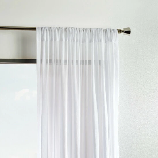 New 🤩 Martha Stewart Glacier Sheer Rod Pocket Curtain Panel Pair Silver ✨ 9 New 🤩 Martha Stewart Glacier Sheer Rod Pocket Curtain Panel Pair Silver ✨ - Image 9