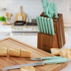 Outlet 👏 Martha Stewart Stainless Steel 14pc Cutlery And Knife Block Set In Mint 👍 -Martha Stewart Sales unnamed file 3038