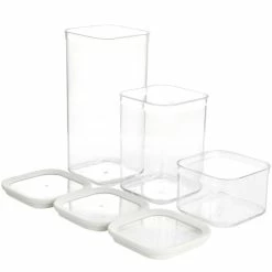 Best Pirce 🛒 Martha Stewart 3 Piece Square Plastic Stackable Container Set In Ivory - 3 Pc ✨ -Martha Stewart Sales unnamed file 3044