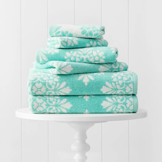 Hot Sale 🥰 Martha Stewart Circle Medallion Cotton 6 Piece Towel Set Coronet Blue ✔️ 10 Hot Sale 🥰 Martha Stewart Circle Medallion Cotton 6 Piece Towel Set Coronet Blue ✔️ - Image 10