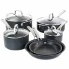 New 🎉 Martha Stewart 10 Piece Aluminum Cookware Set In Matte Black 👏