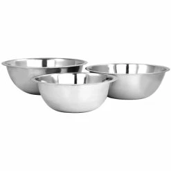 Deals ❤️ Martha Stewart 3Pc Stainless Steel Kitchen Prep Mixing Bowl Set Silver - 3 Pc 😉