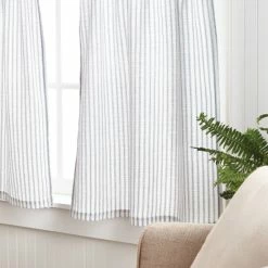 Cheap 🧨 Martha Stewart Ticking Stripe 3-piece Curtain Tier And Valance Set Grey ⭐ -Martha Stewart Sales unnamed file 3138