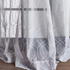 New 🎉 Martha Stewart Hourglass Embroidery Poletop Curtain Panel Pair White ⌛ -Martha Stewart Sales unnamed file 3142