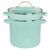 Flash Sale 👍 Martha Stewart 8 Quart Dual Stock Pot And Steamer Set In Aqua 😍