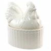 Wholesale 🛒 Martha Stewart 6in Stoneware Sculpted Rooster Covered Oval Baker-Cream ✔️
