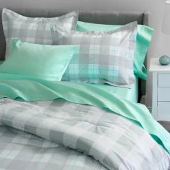 Deals ✔️ Martha Stewart Everyday Billy Check Plaid 3 Piece Comforter Set ✔️